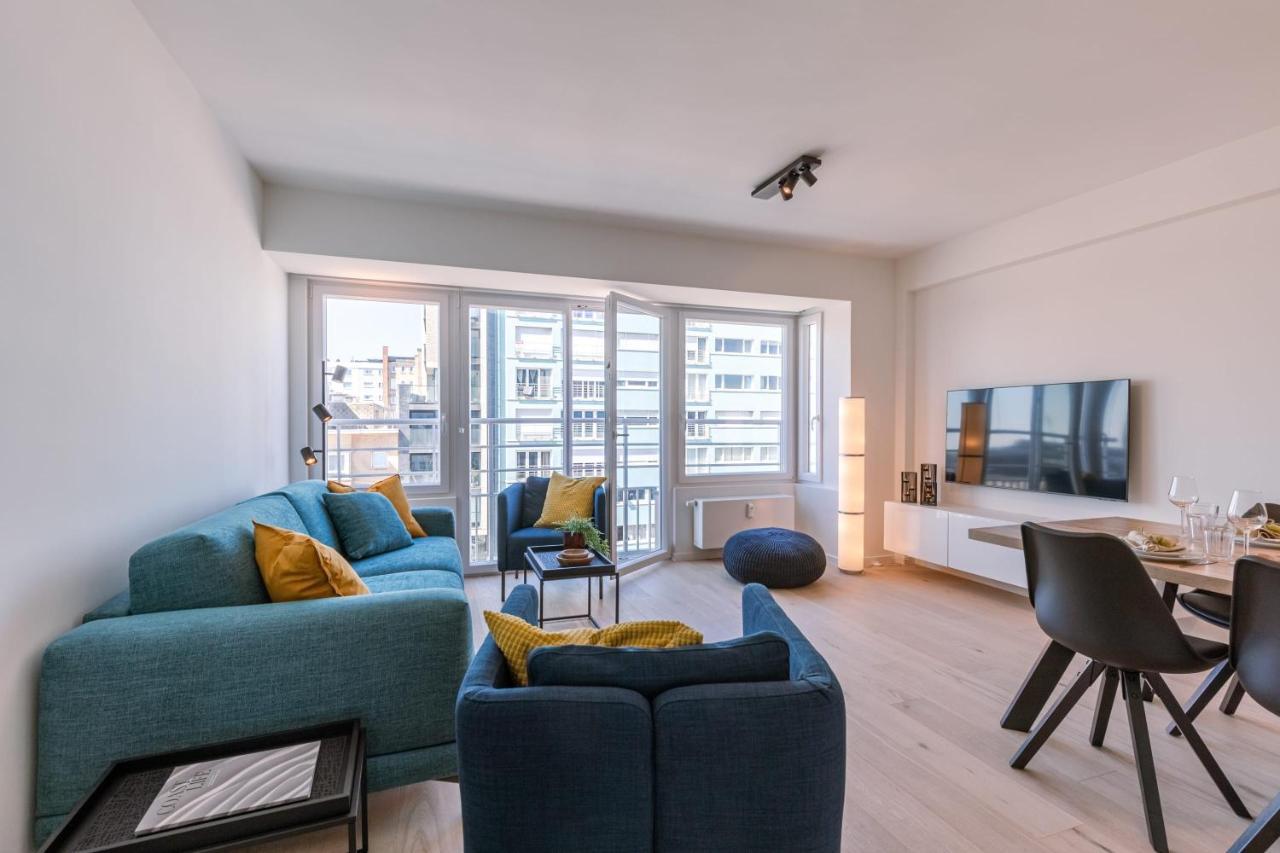 Huswell - Lovely Apartment With Lateral Sea View And Parking Ostende Exterior foto